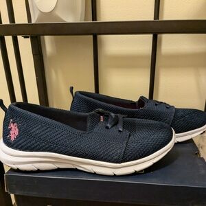 Comfortable slip on sneakers.